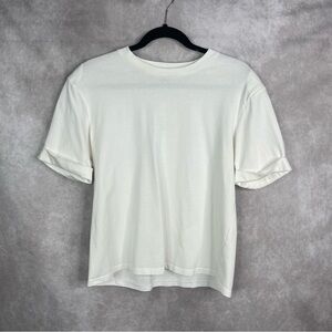 Atoir Short Sleeve Cuffed Tee In White Women's Size US 4
